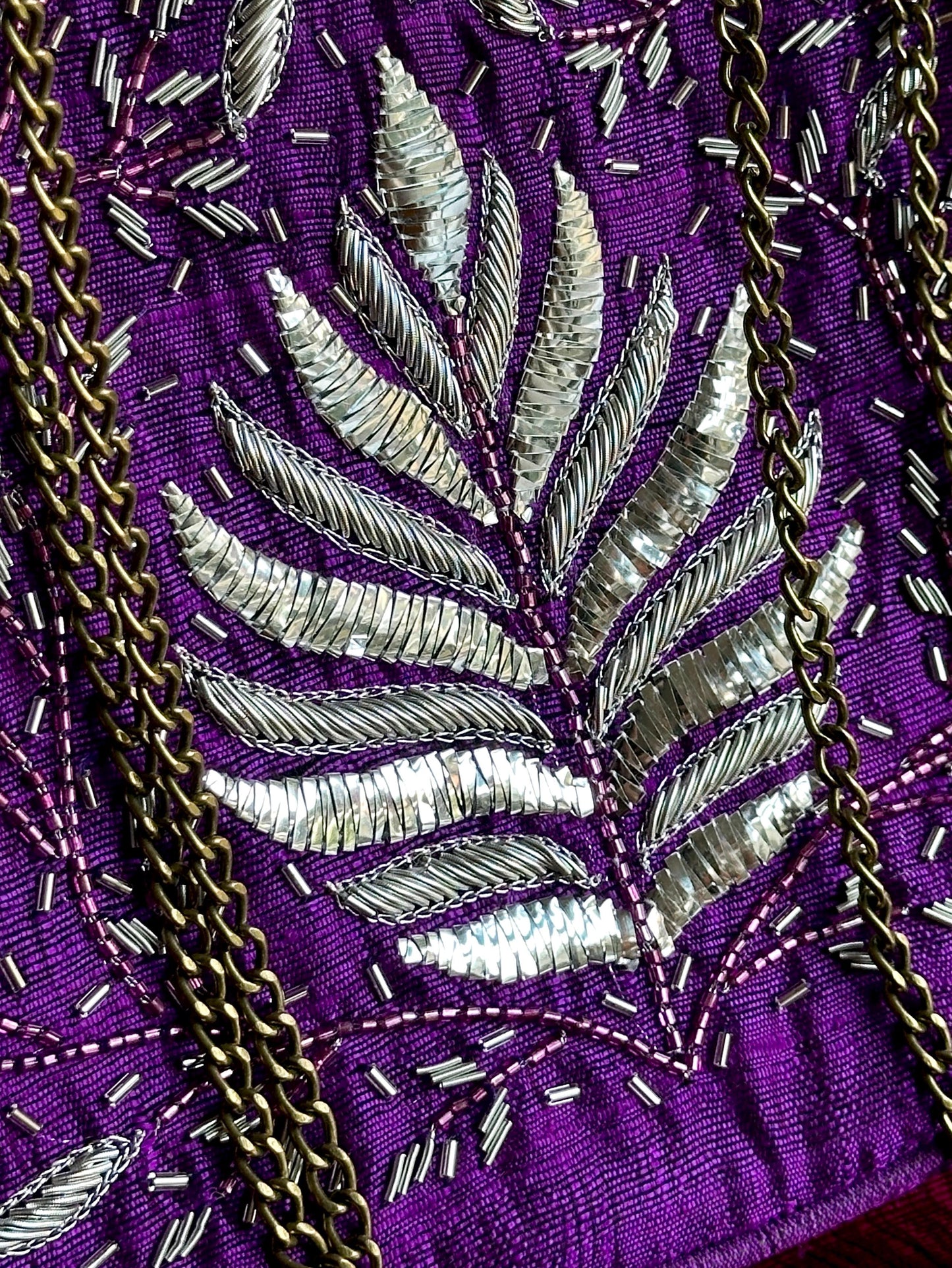 Purple Shade | Vintage Ari Mukaish Sling Bags