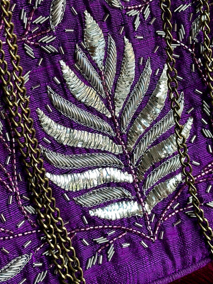 Purple Shade | Vintage Ari Mukaish Sling Bags