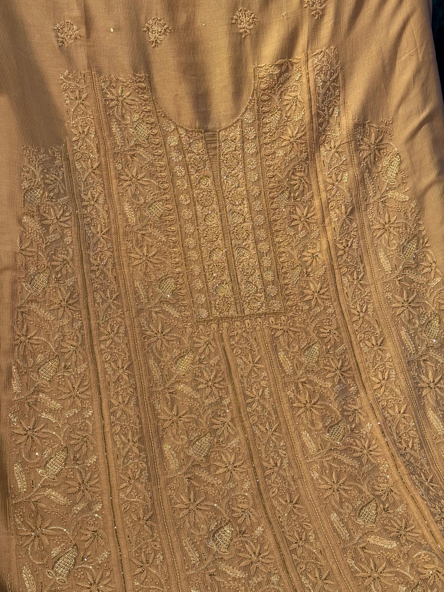 Beige Shade Rasm Maheshwari Highlights Fabric