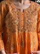 Orange Zari Chanderi Chikankari Ready to Wear Tunics