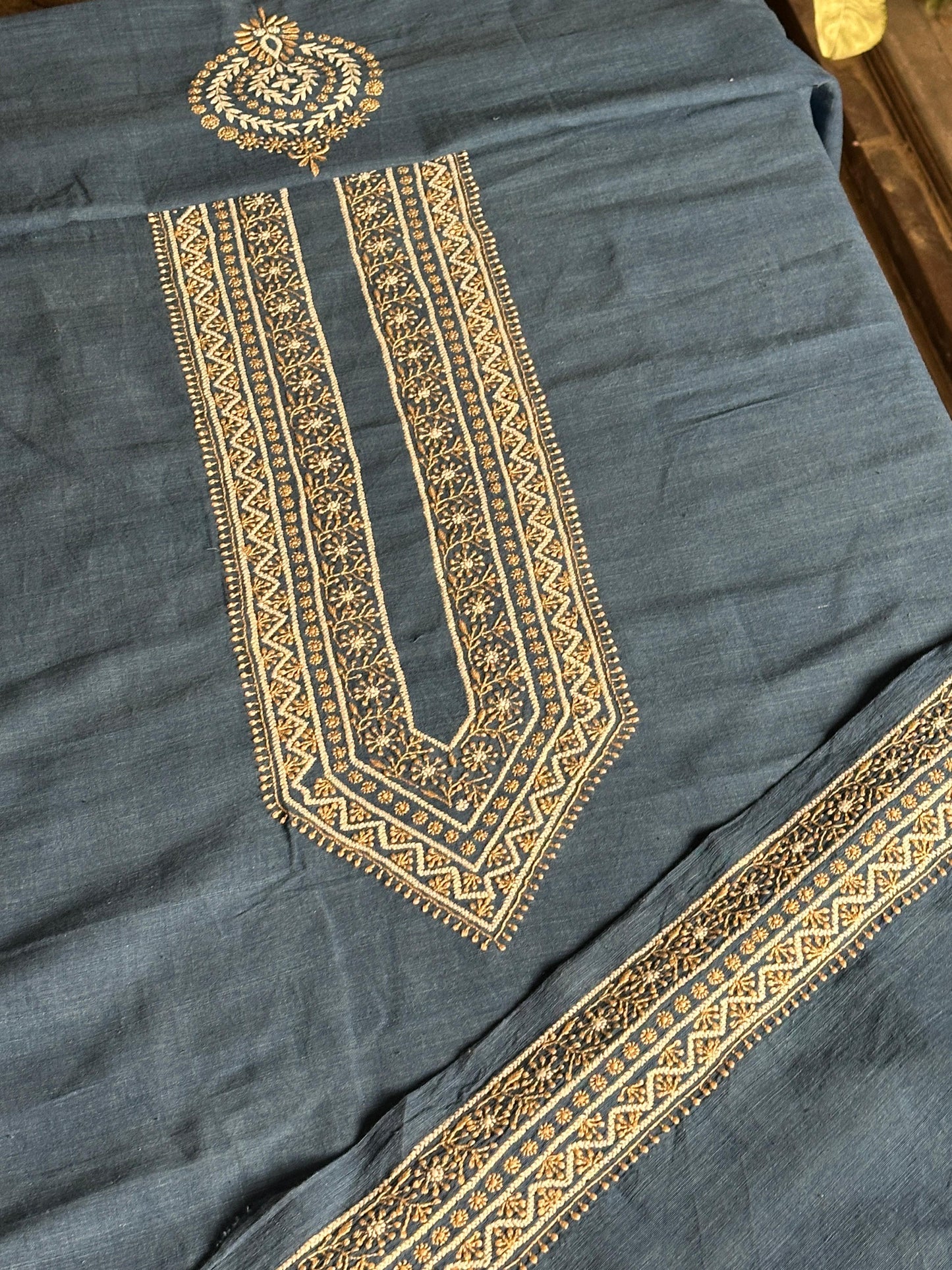 Ink Blue Malkha Handspun Khadi Kurtas Unisex Fabrics