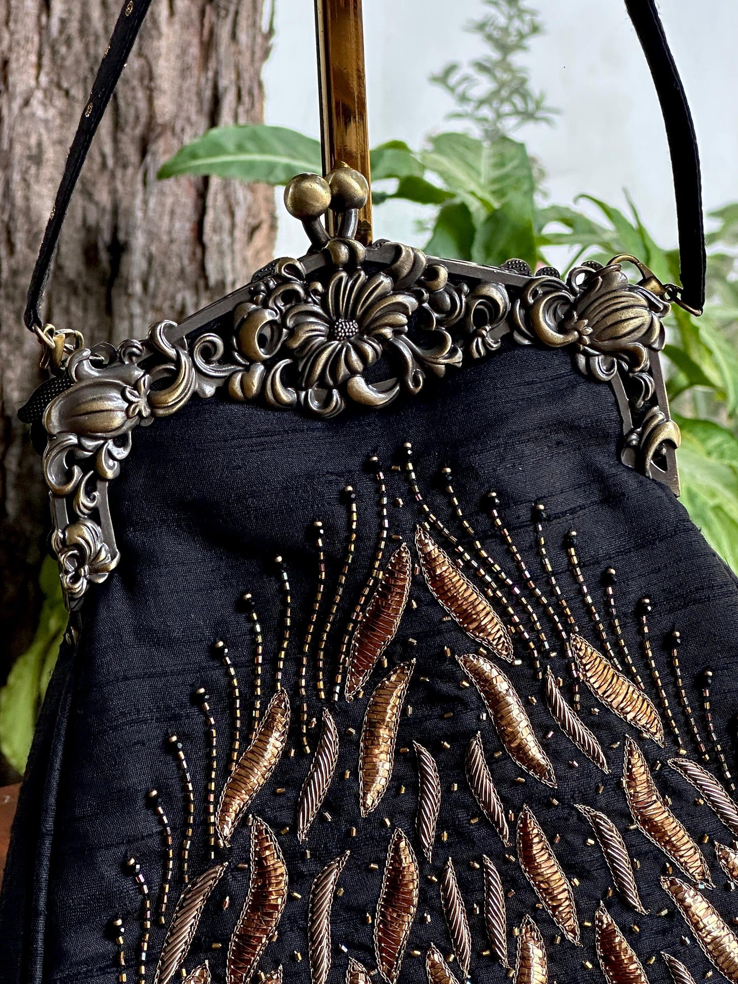 Black Shade | Vintage Ari Mukaish Sling Bags