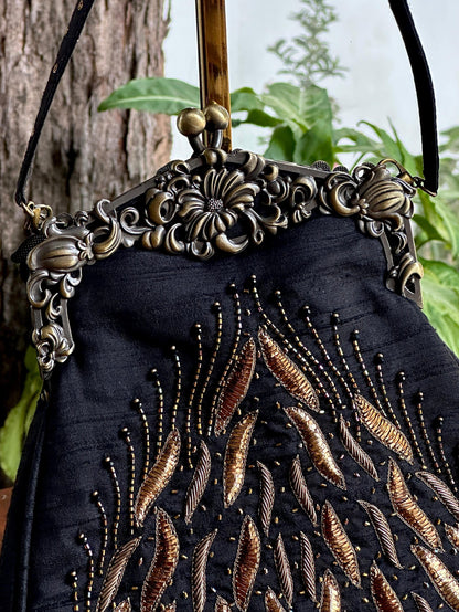 Black Shade | Vintage Ari Mukaish Sling Bags