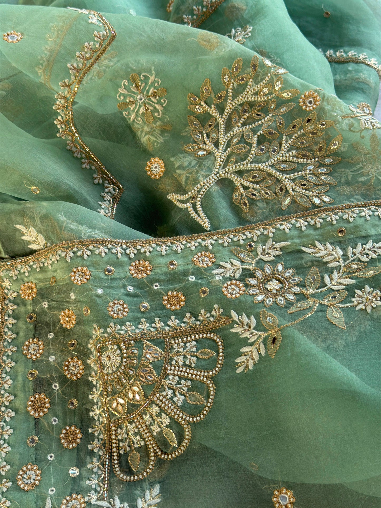 Multi Shade Kalidar Handloom Chikankari Farshi Sets