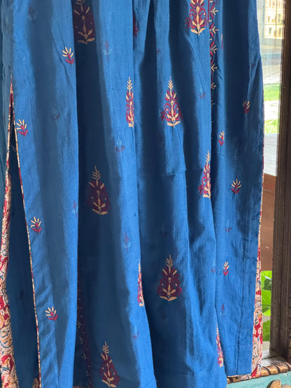 Blue Malkha Handspun Chikankari Tunic