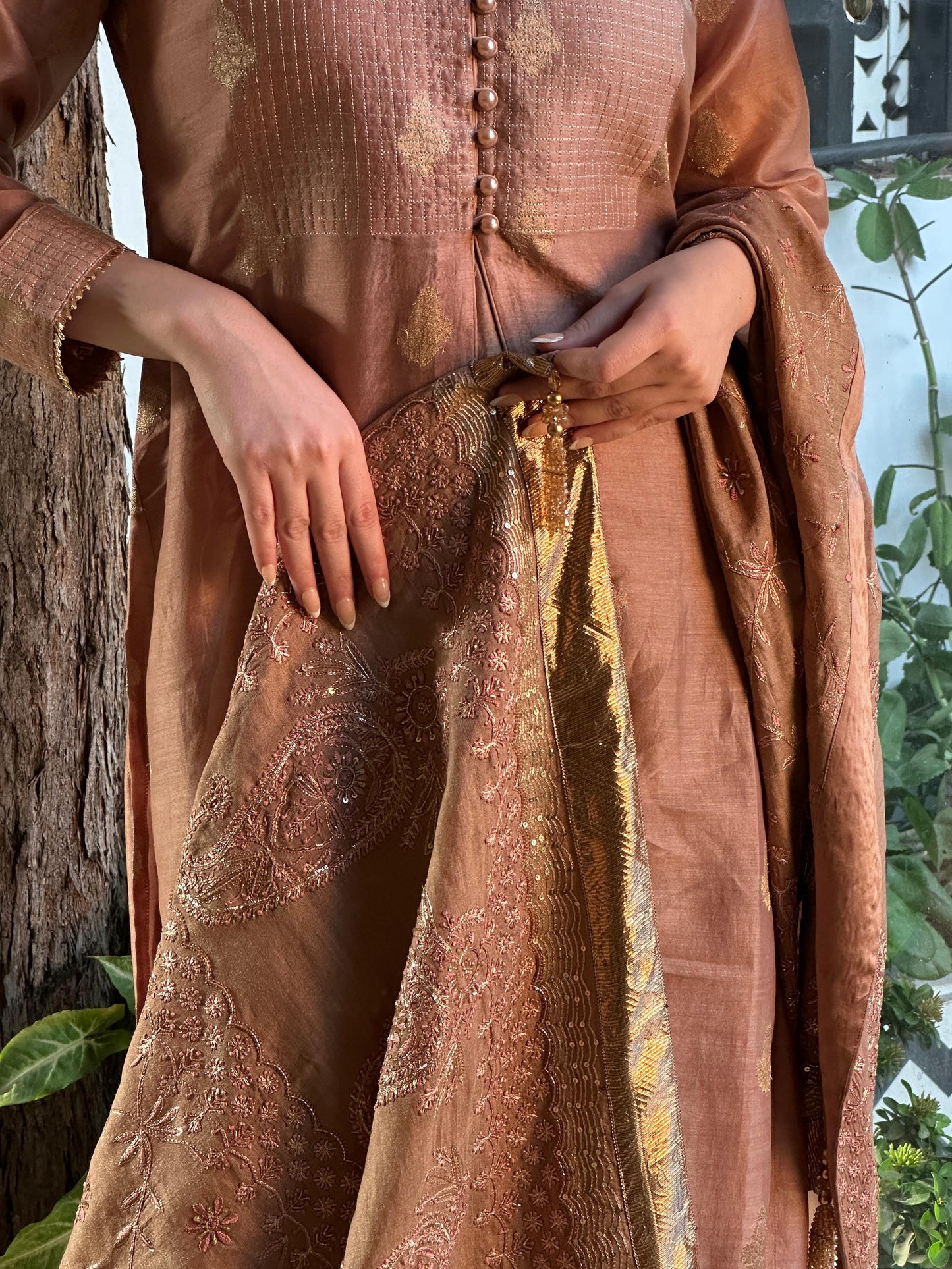 Heirloom Chikankari
Dupatta Dagla | Terracotta Pink
