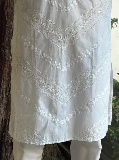 Daraz Chikankari Muslin Cotton Men's Kurta