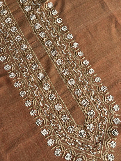 Rust Malkha Handspun Khadi Kurtas Unisex Fabric