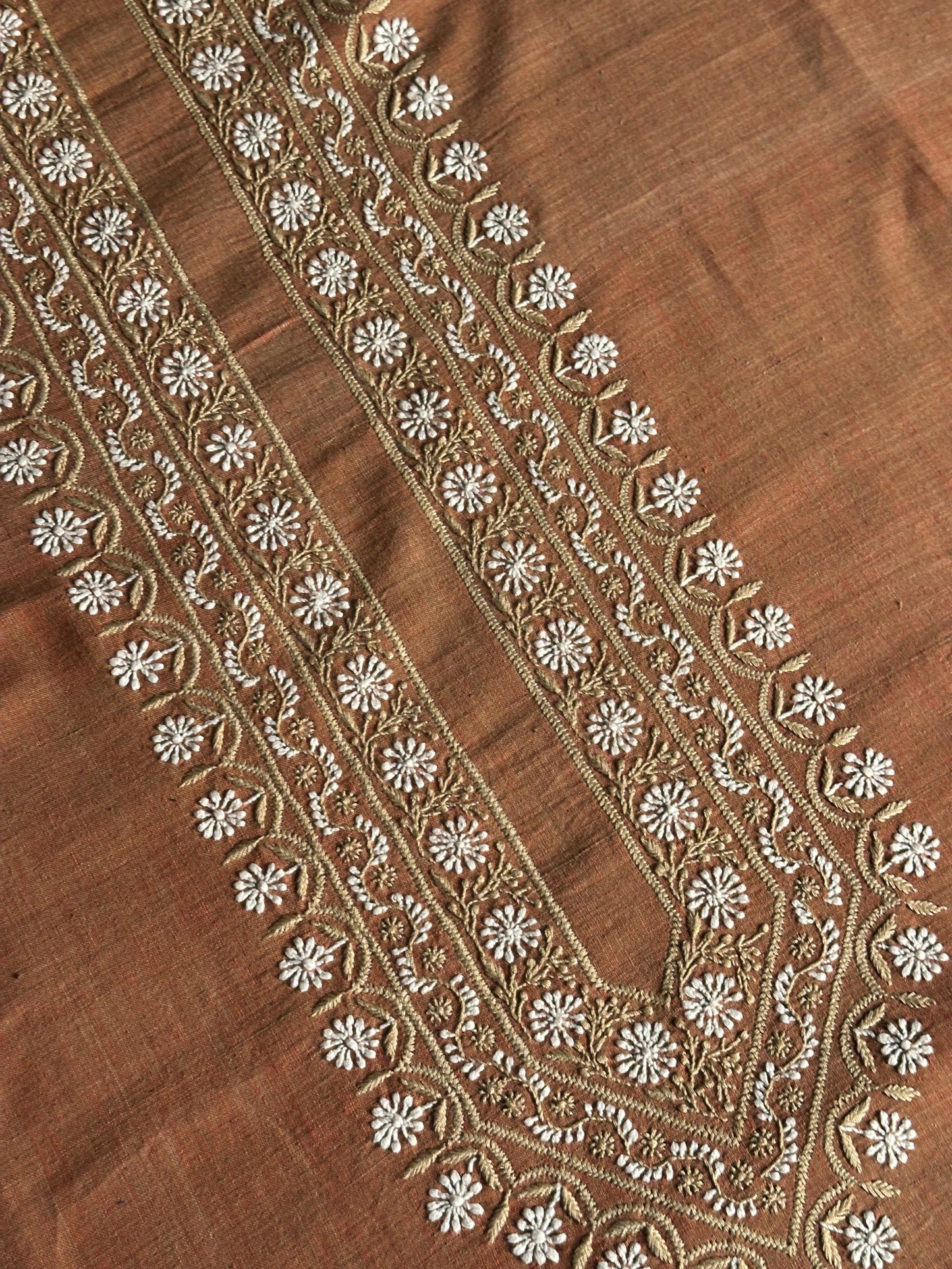 Rust Malkha Handspun Khadi Kurtas Unisex Fabric