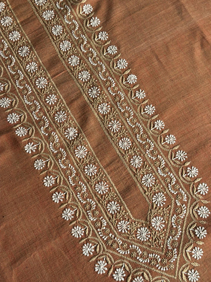 Rust Malkha Handspun Khadi Kurtas Unisex Fabric