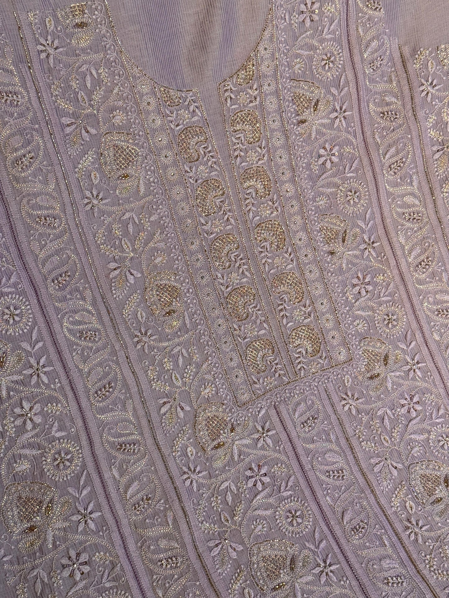 Lavender Shade Rasm Maheshwari Highlights Fabric