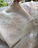 White Noor Benarasi Organza Silk Chikankari Unstitched Kurta Dupatta Set