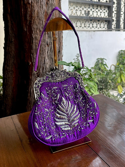 Purple Shade | Vintage Ari Mukaish Sling Bags
