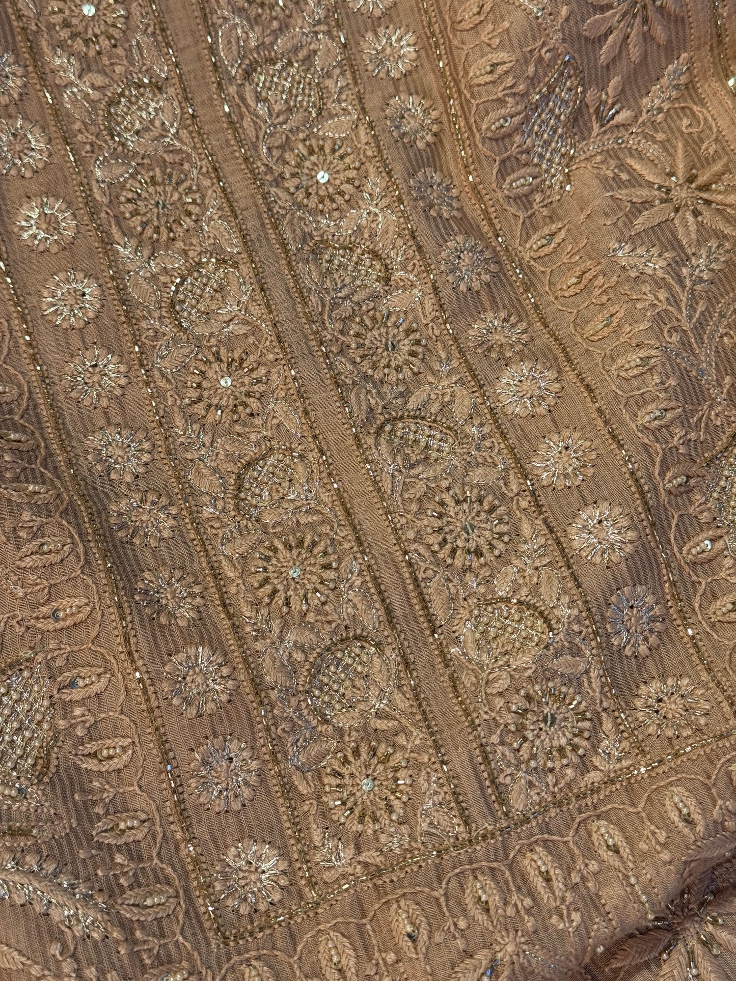 Beige Shade Rasm Maheshwari Highlights Fabric
