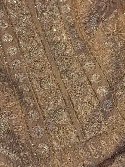Beige Shade Rasm Maheshwari Highlights Fabric