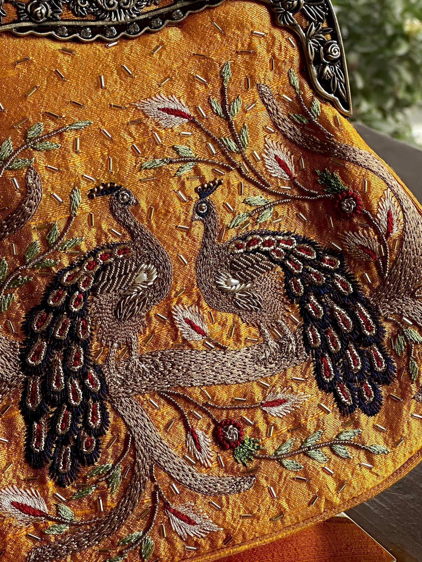 Mango Yellow | Vintage Ari Mukaish Sling Bags