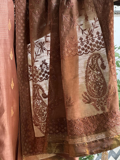 Heirloom Chikankari
Dupatta Dagla | Terracotta Pink