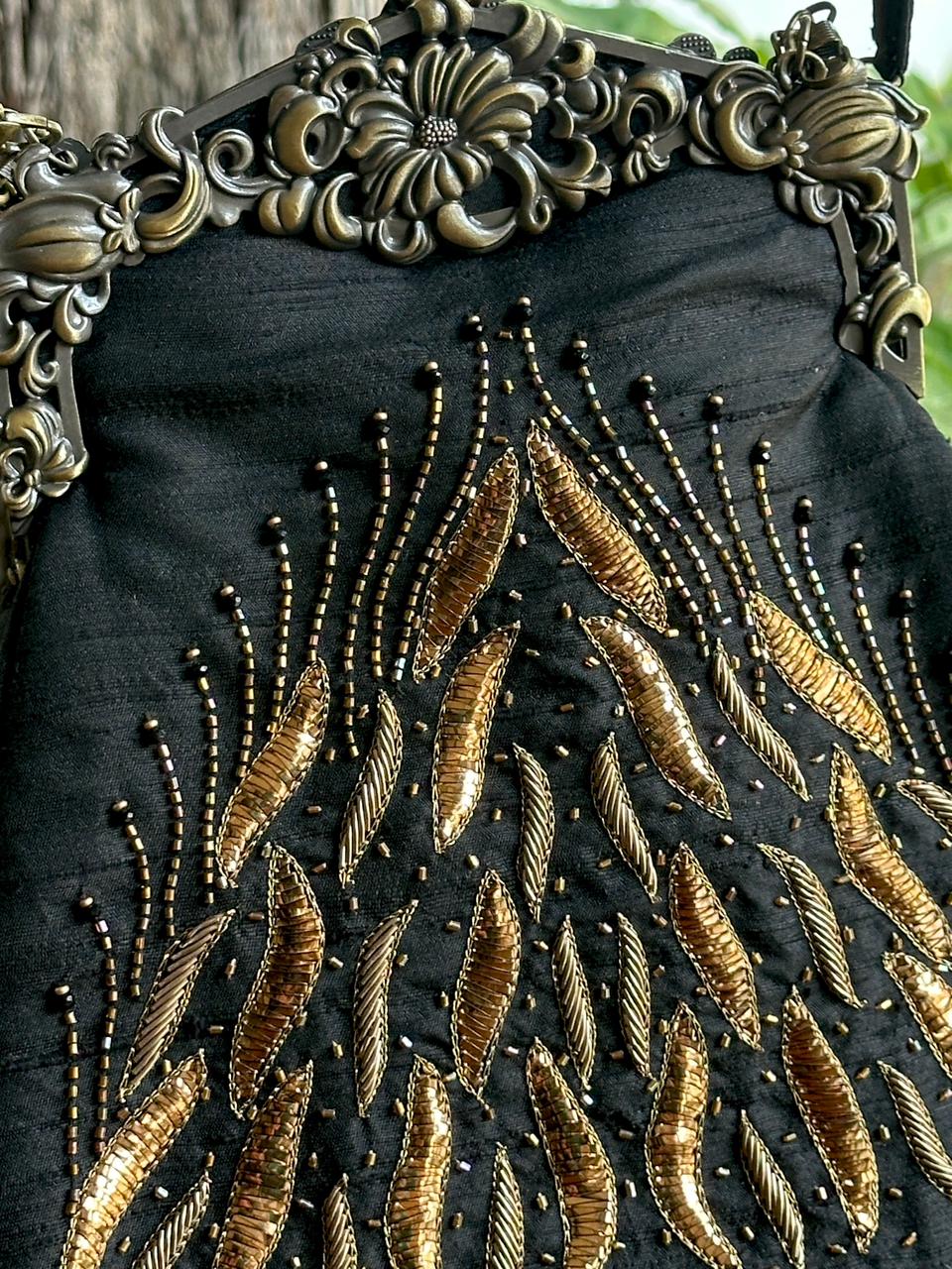 Black Shade | Vintage Ari Mukaish Sling Bags