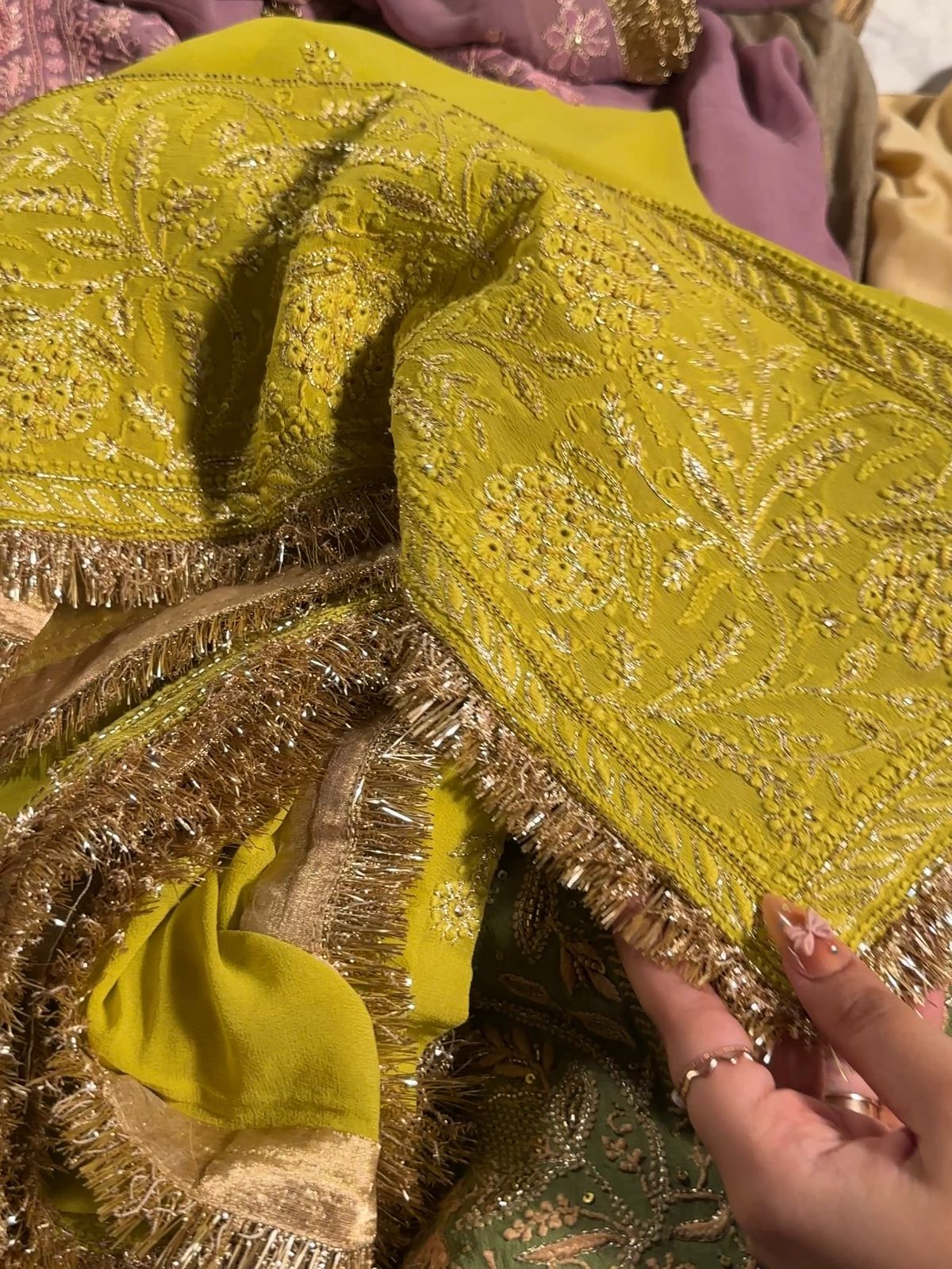 Neon Superfine Pure Georgette Chikankari Kurta Set