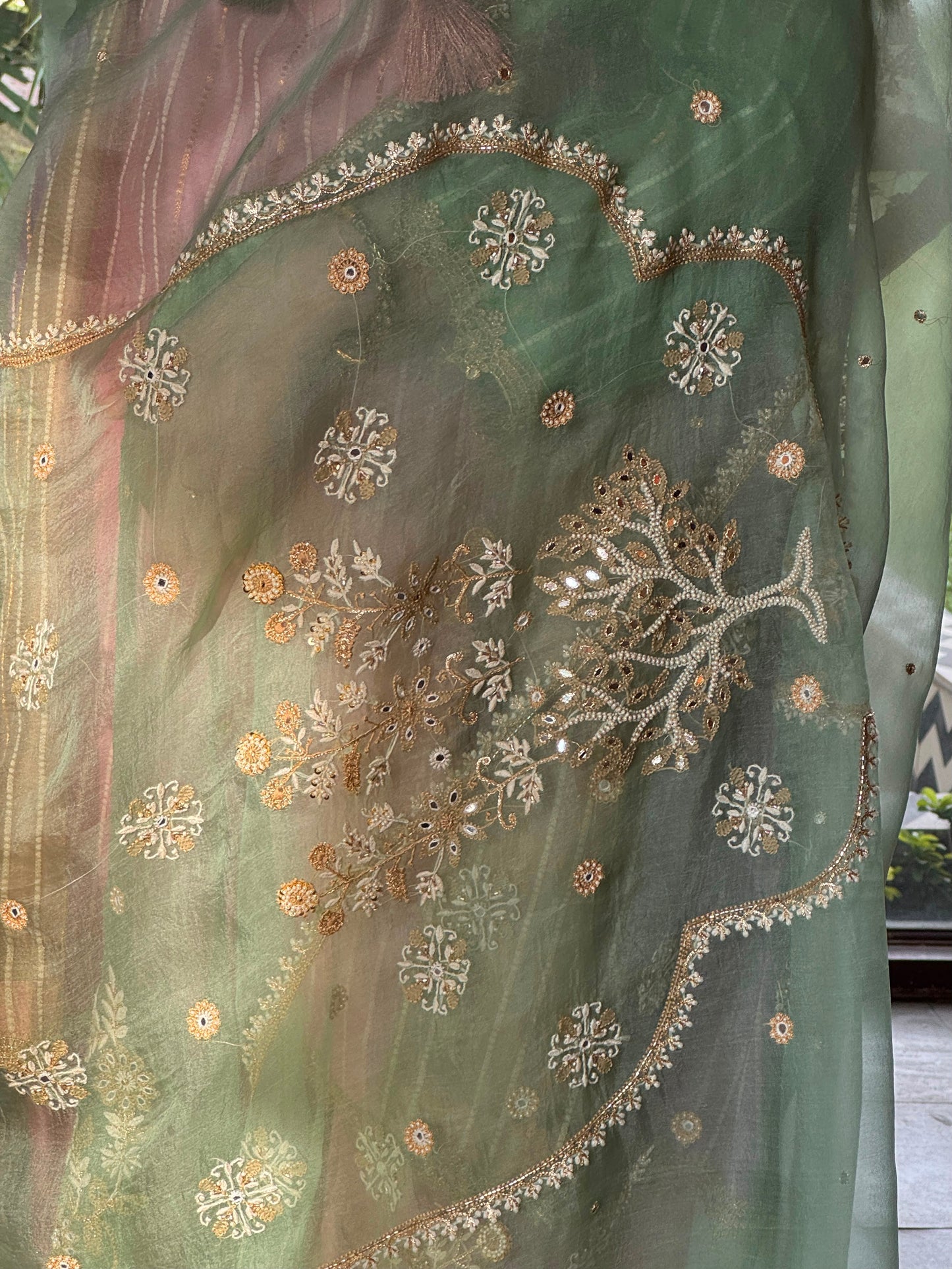 Multi Shade Kalidar Handloom Chikankari Farshi Sets