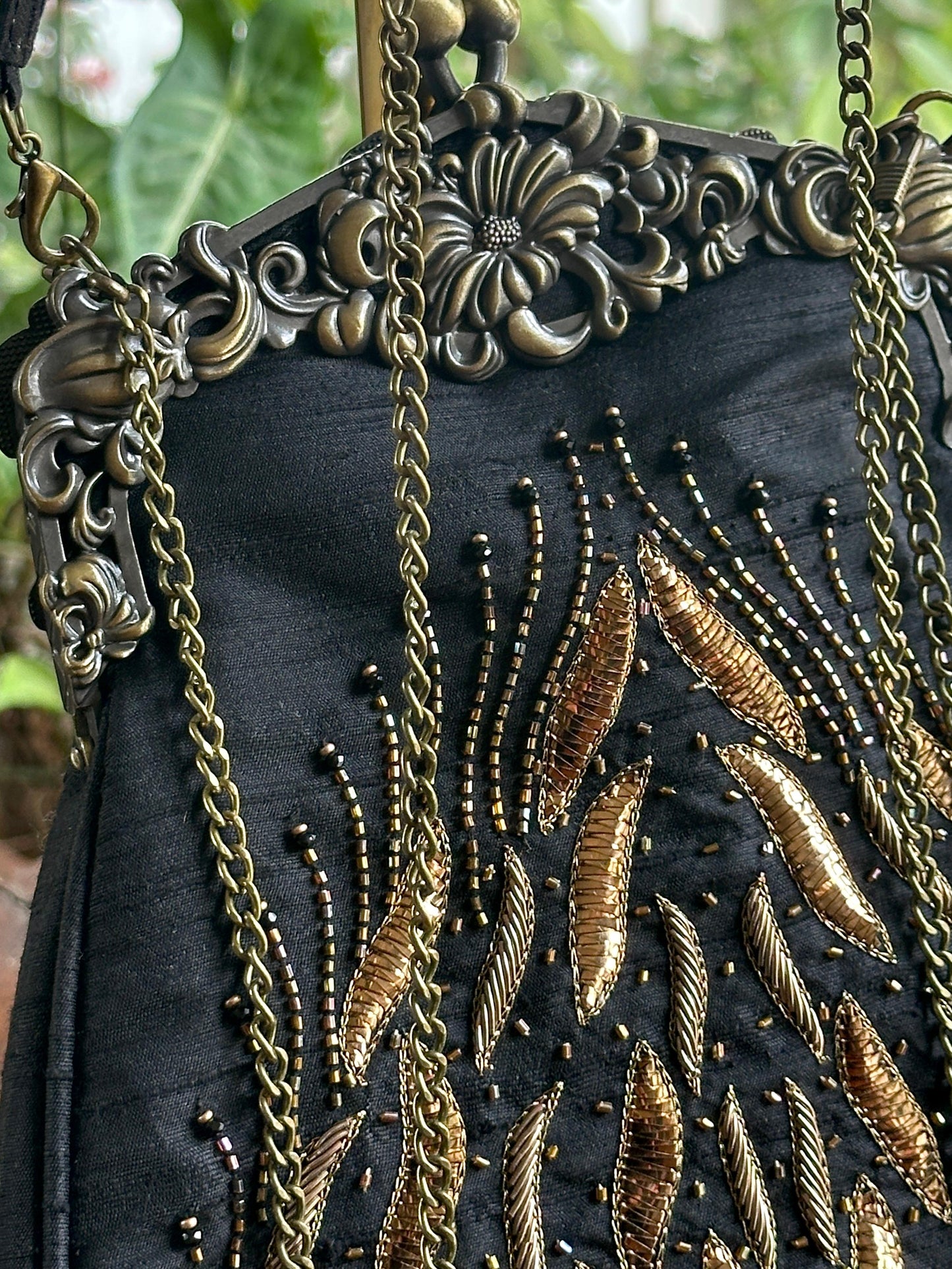 Black Shade | Vintage Ari Mukaish Sling Bags