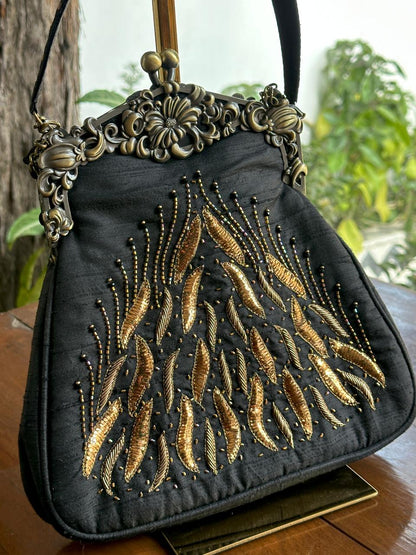 Black Shade | Vintage Ari Mukaish Sling Bags