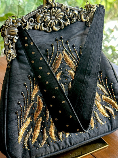 Black Shade | Vintage Ari Mukaish Sling Bags
