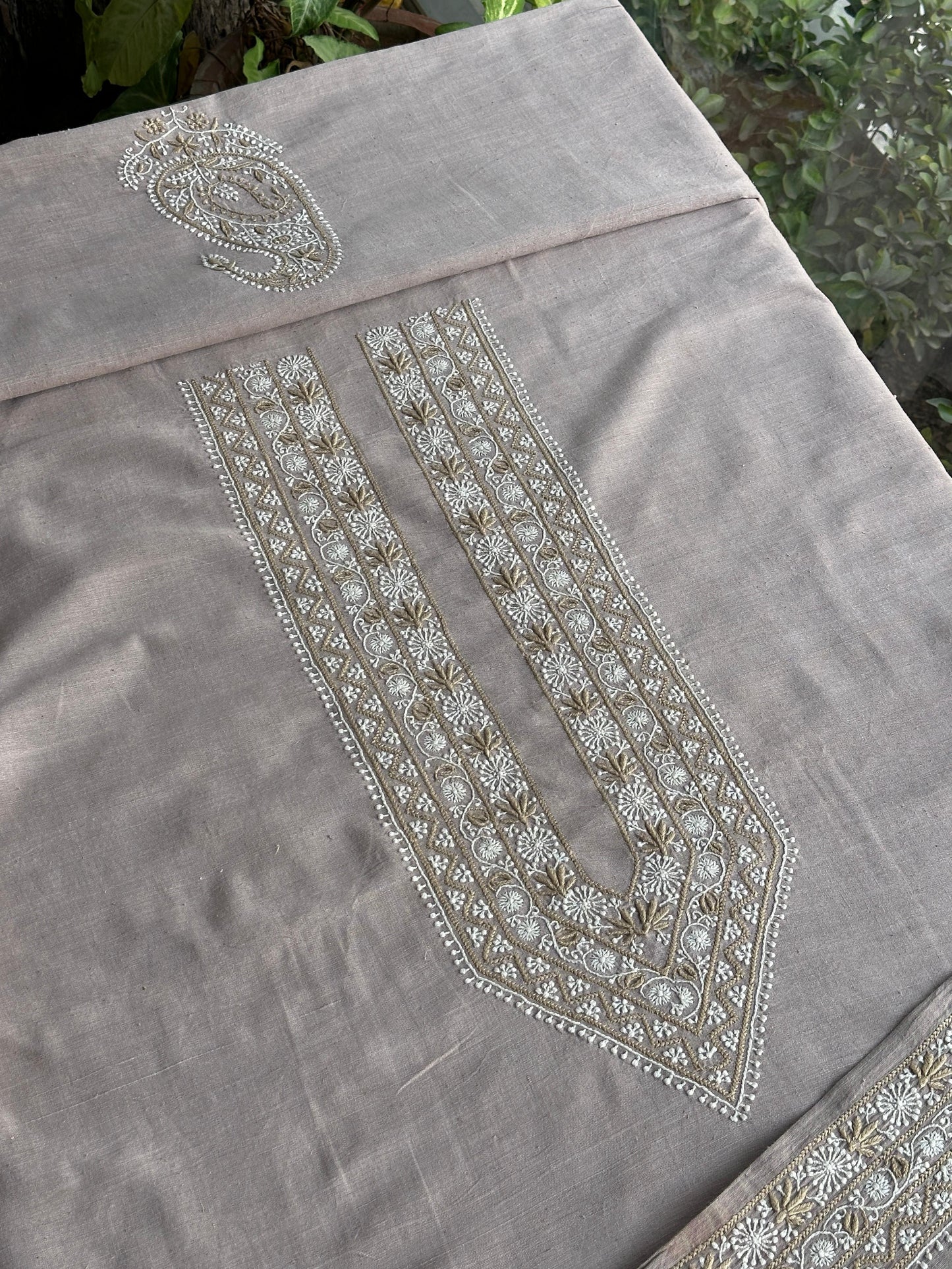 Cloudy Grey Malkha Handspun Khadi Kurtas Unisex Fabric