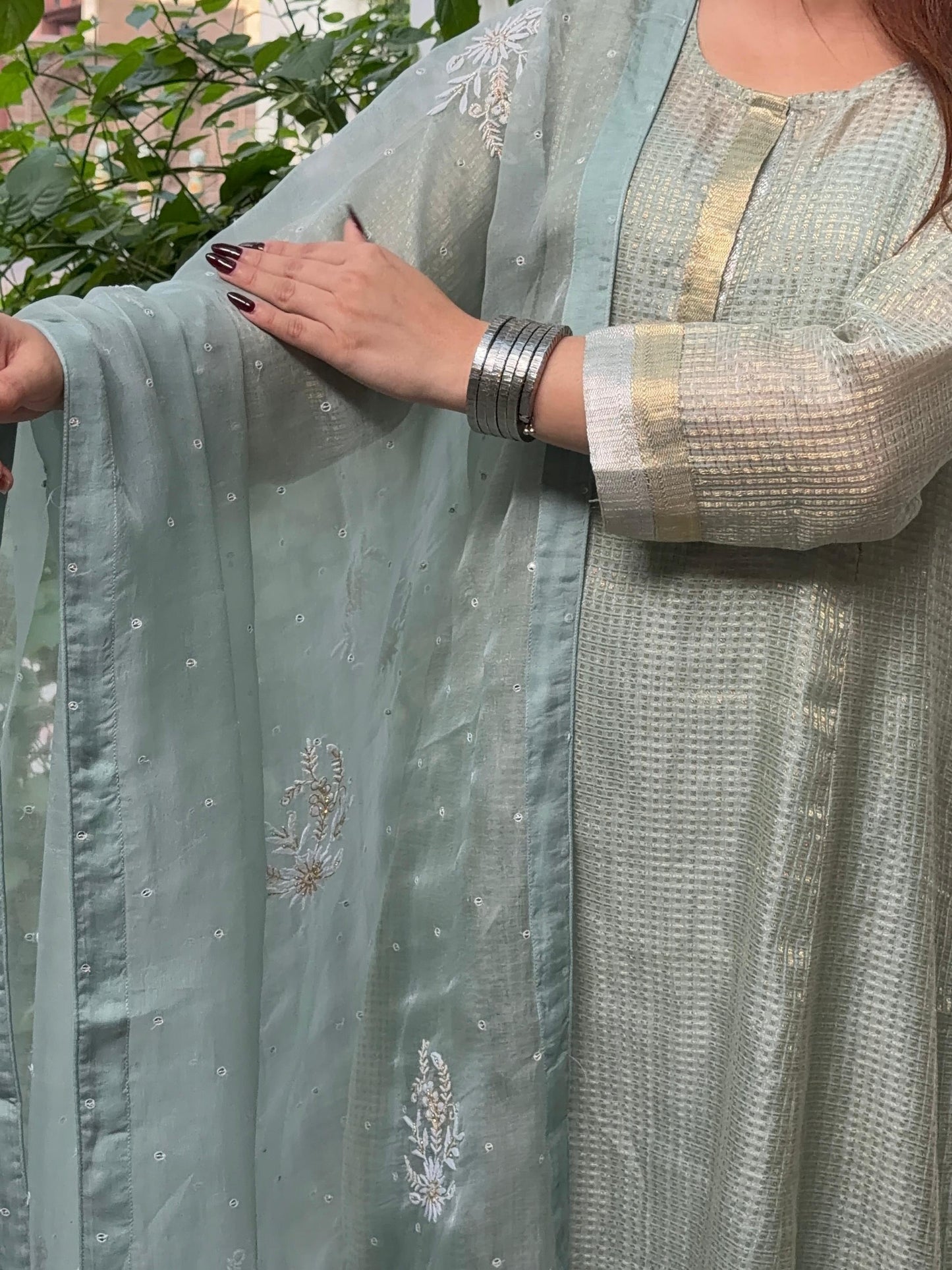 Tissue Handloom Kota Ready to Wear Kurta Set