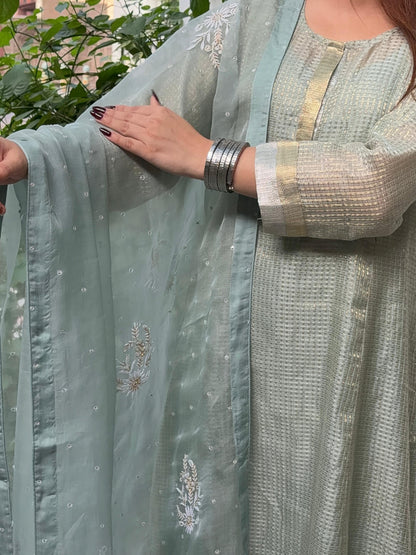 Tissue Handloom Kota Ready to Wear Kurta Set