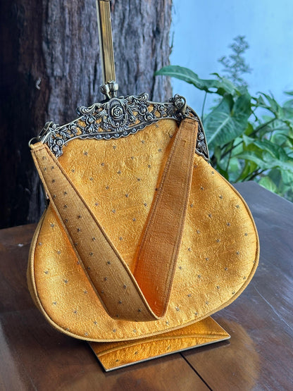 Mango Yellow | Vintage Ari Mukaish Sling Bags