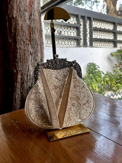 Beige Shade | Vintage Ari Mukaish Sling Bags