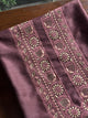 Wine Shade Moonga Silk Chikankari Men’s Kurta Fabric