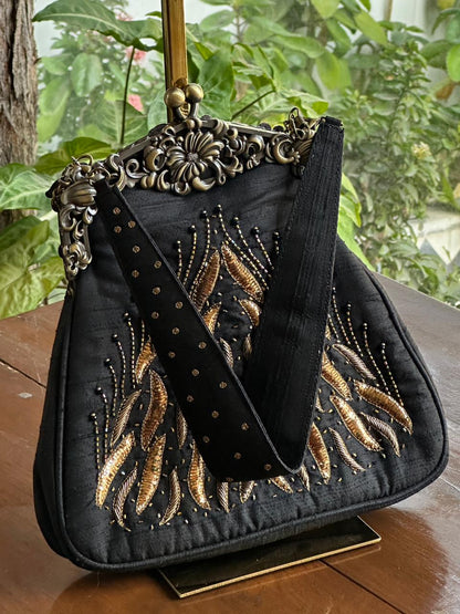 Black Shade | Vintage Ari Mukaish Sling Bags