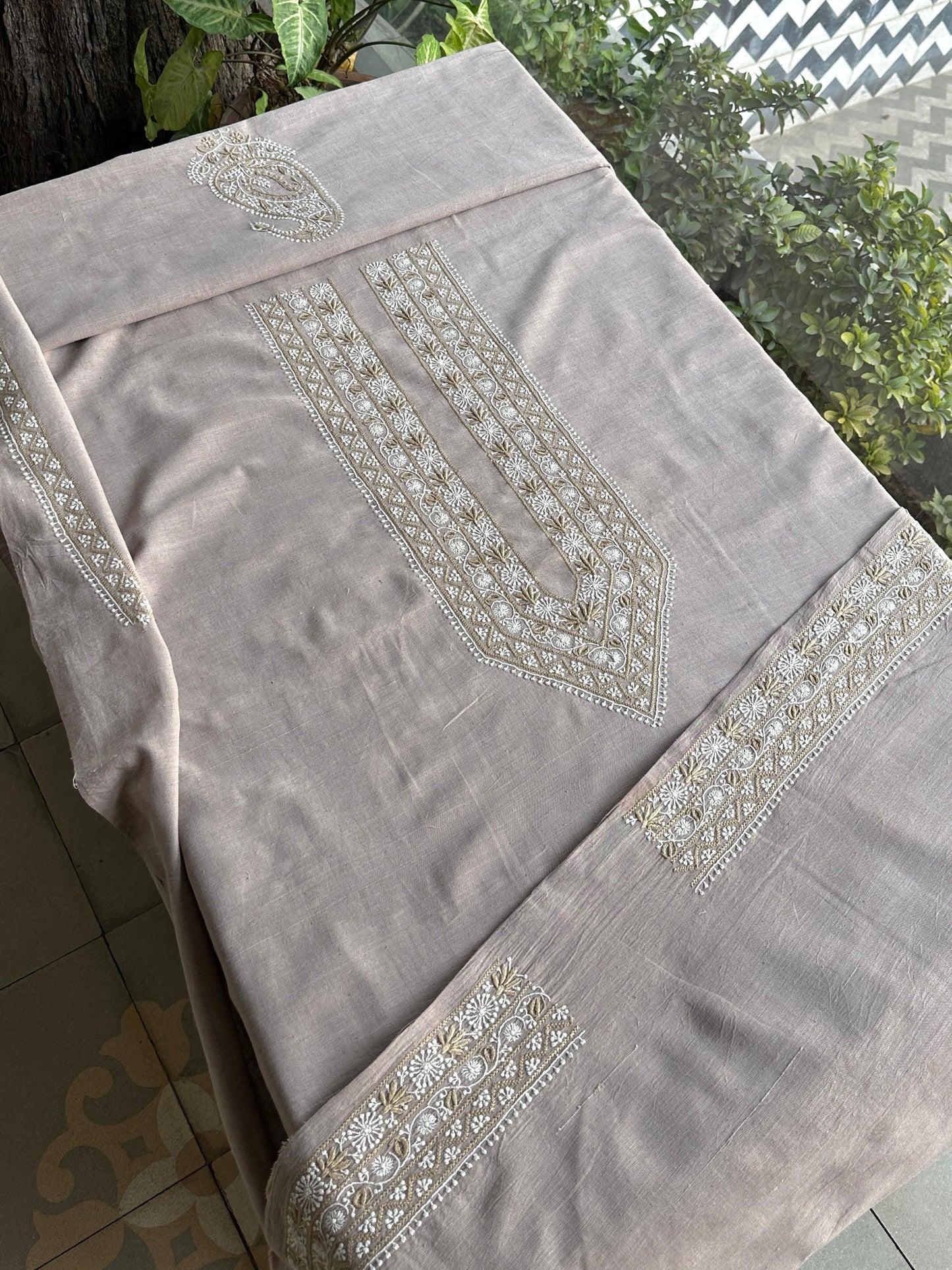 Cloudy Grey Malkha Handspun Khadi Kurtas Unisex Fabric