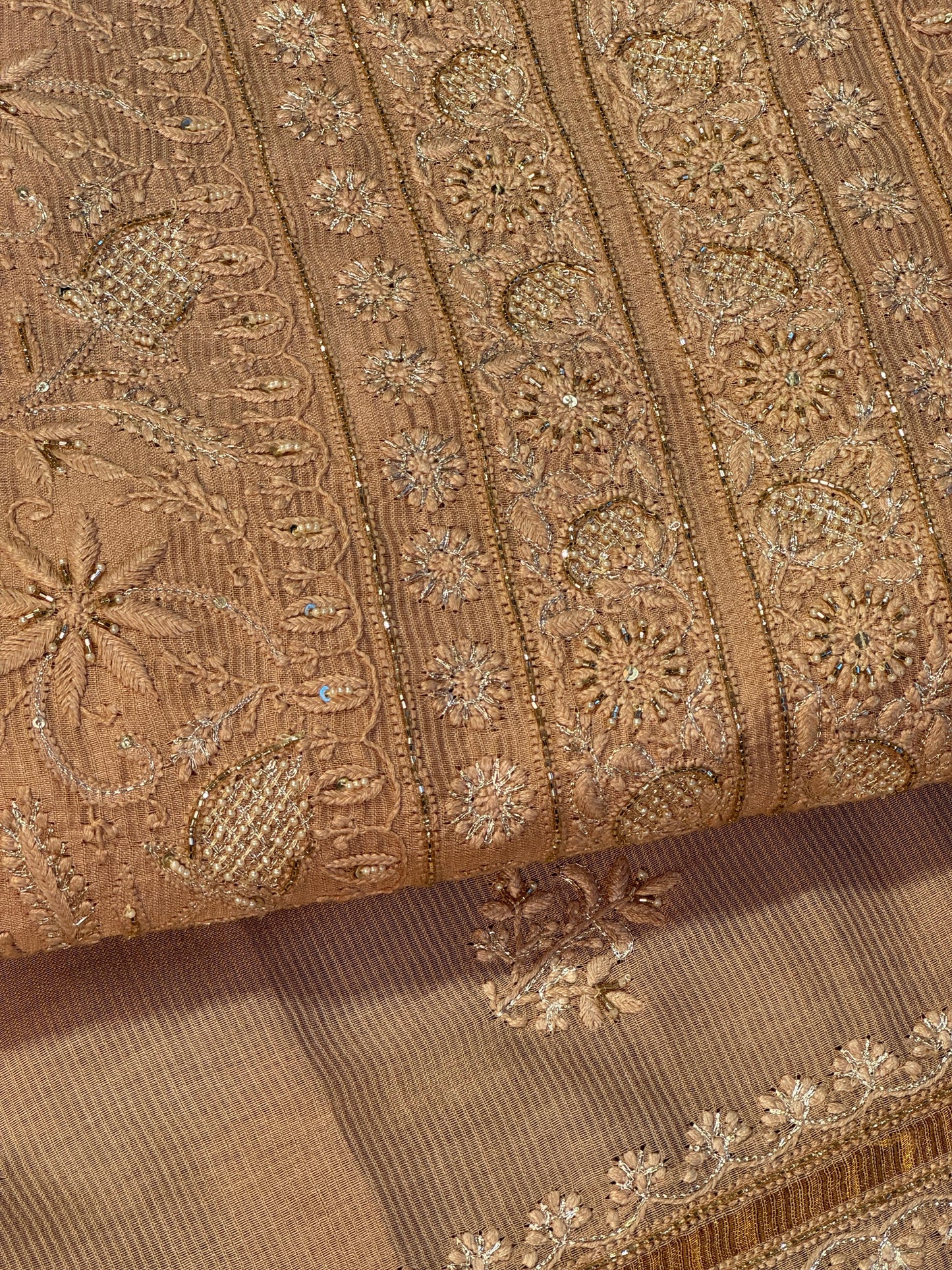 Beige Shade Rasm Maheshwari Highlights Fabric