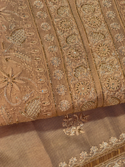 Beige Shade Rasm Maheshwari Highlights Fabric