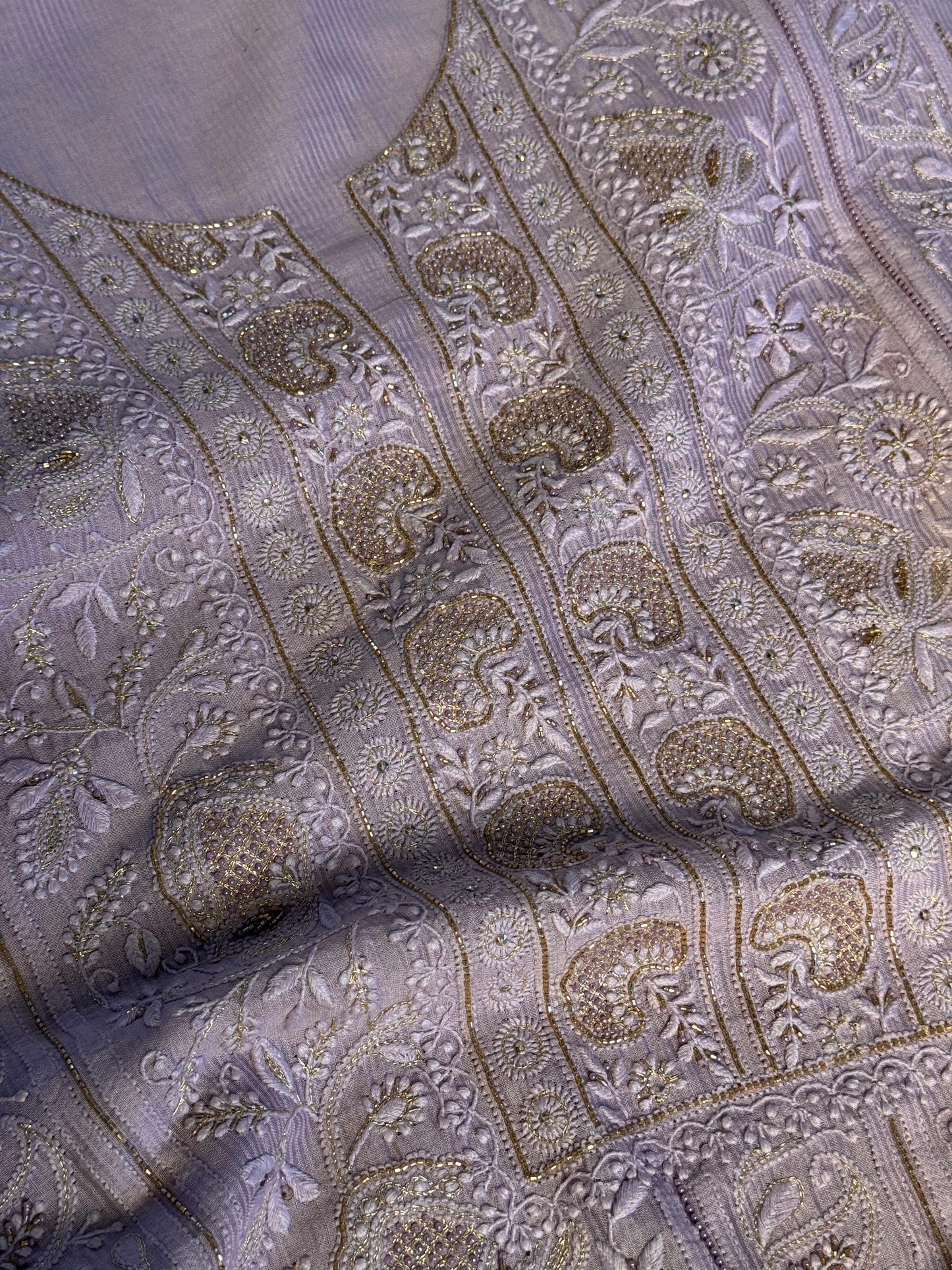 Lavender Shade Rasm Maheshwari Highlights Fabric