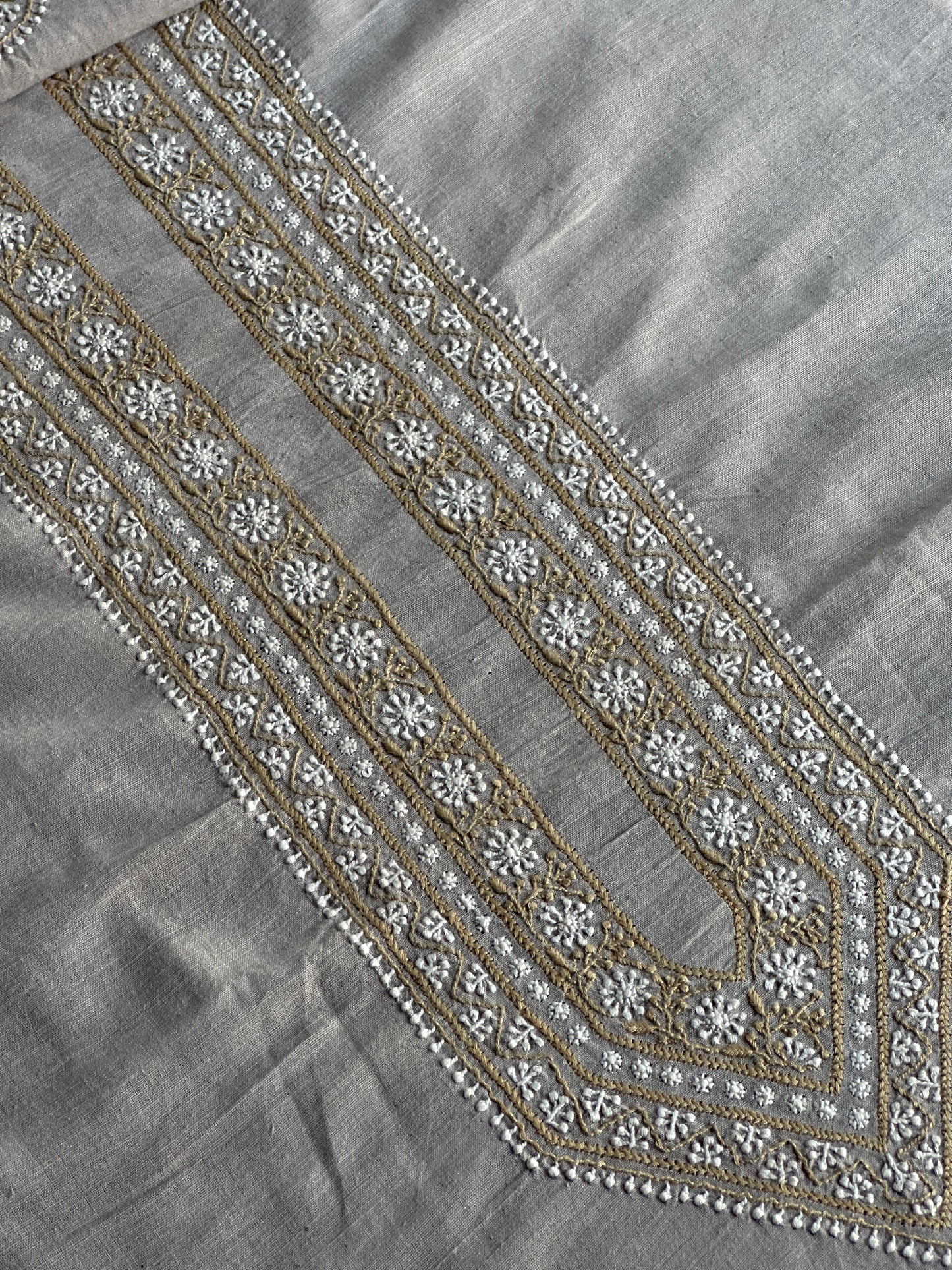 Grey Malkha Handspun Khadi Kurtas Unisex Fabric