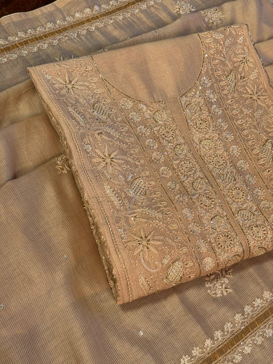 Beige Shade Rasm Maheshwari Highlights Fabric