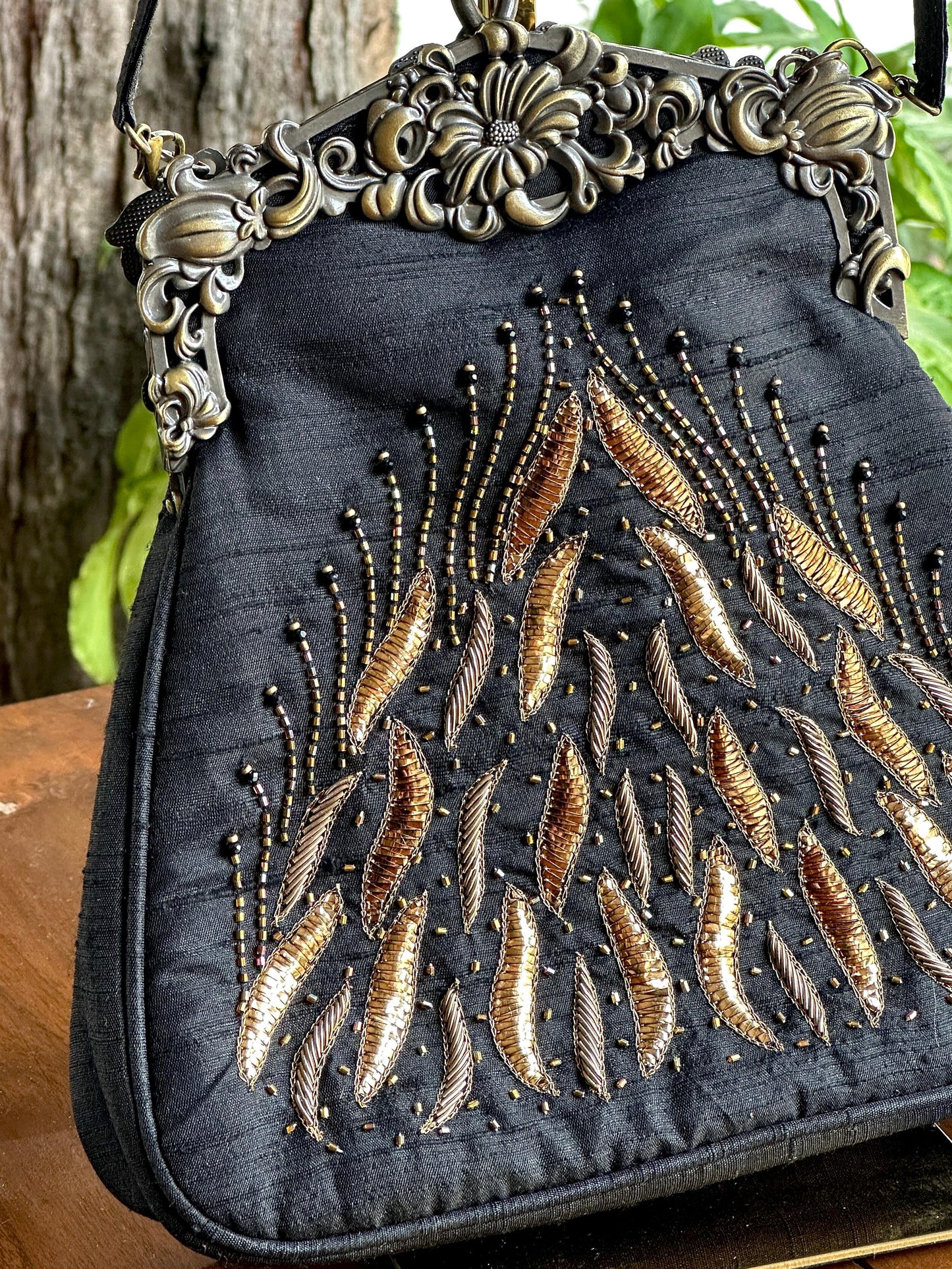 Black Shade | Vintage Ari Mukaish Sling Bags