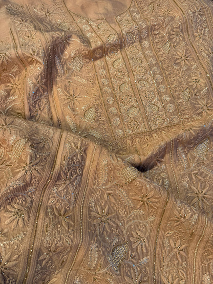 Beige Shade Rasm Maheshwari Highlights Fabric