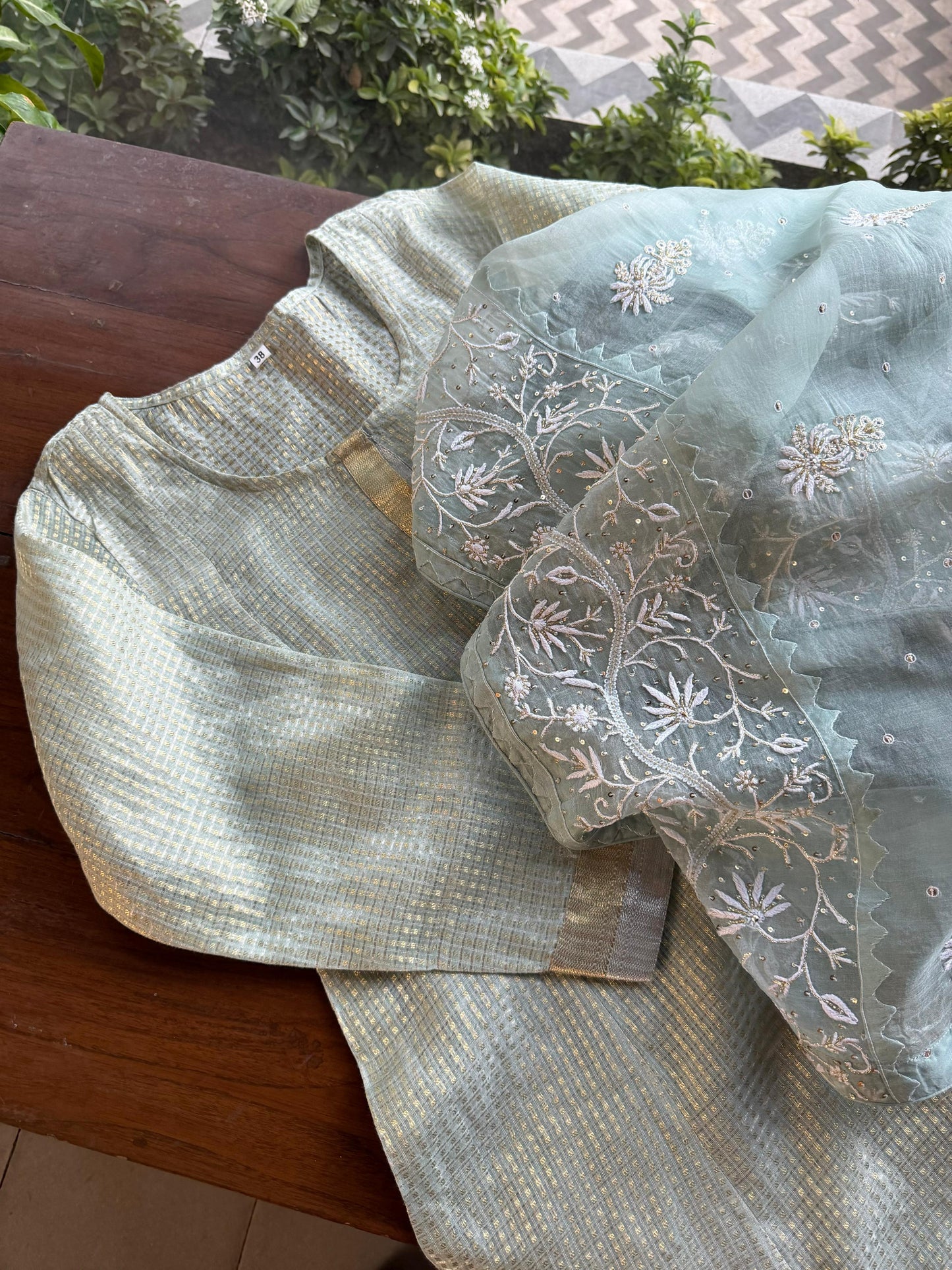 Tissue Handloom Kota Ready to Wear Kurta Set