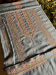 Blue Shade Moonga Silk Chikankari Men’s Kurta Fabric